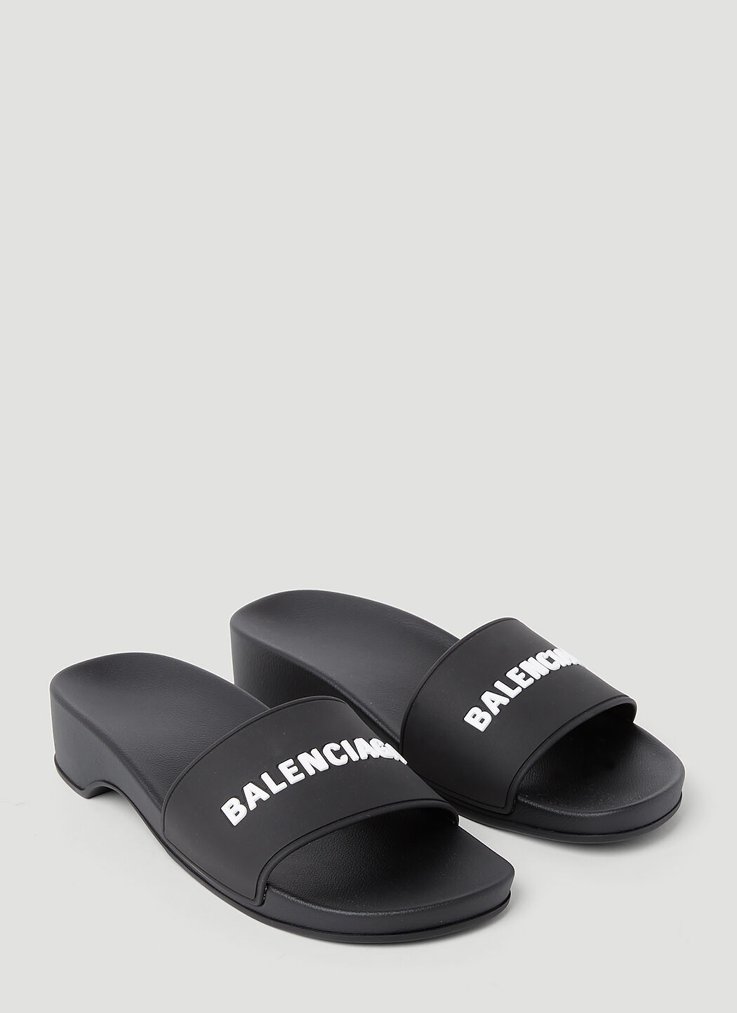 Balenciaga Black Rubber Pool Slides Size 12  eBay